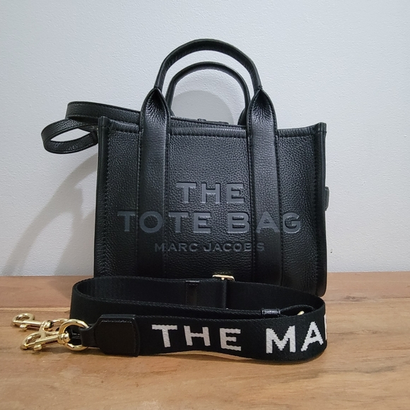 Marc Jacobs Handbags - MARC JACOBS THE TOTE BAG LEATHER MINI - WITH BONUS STRAP!